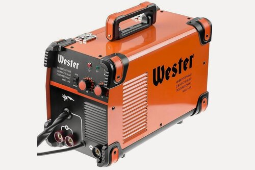 Изображение товара Полуавтомат сварочный инверторный WESTER MIG-140i (140 А, 1,6-4 мм, комбинированный проволока + электрод, в коробке)