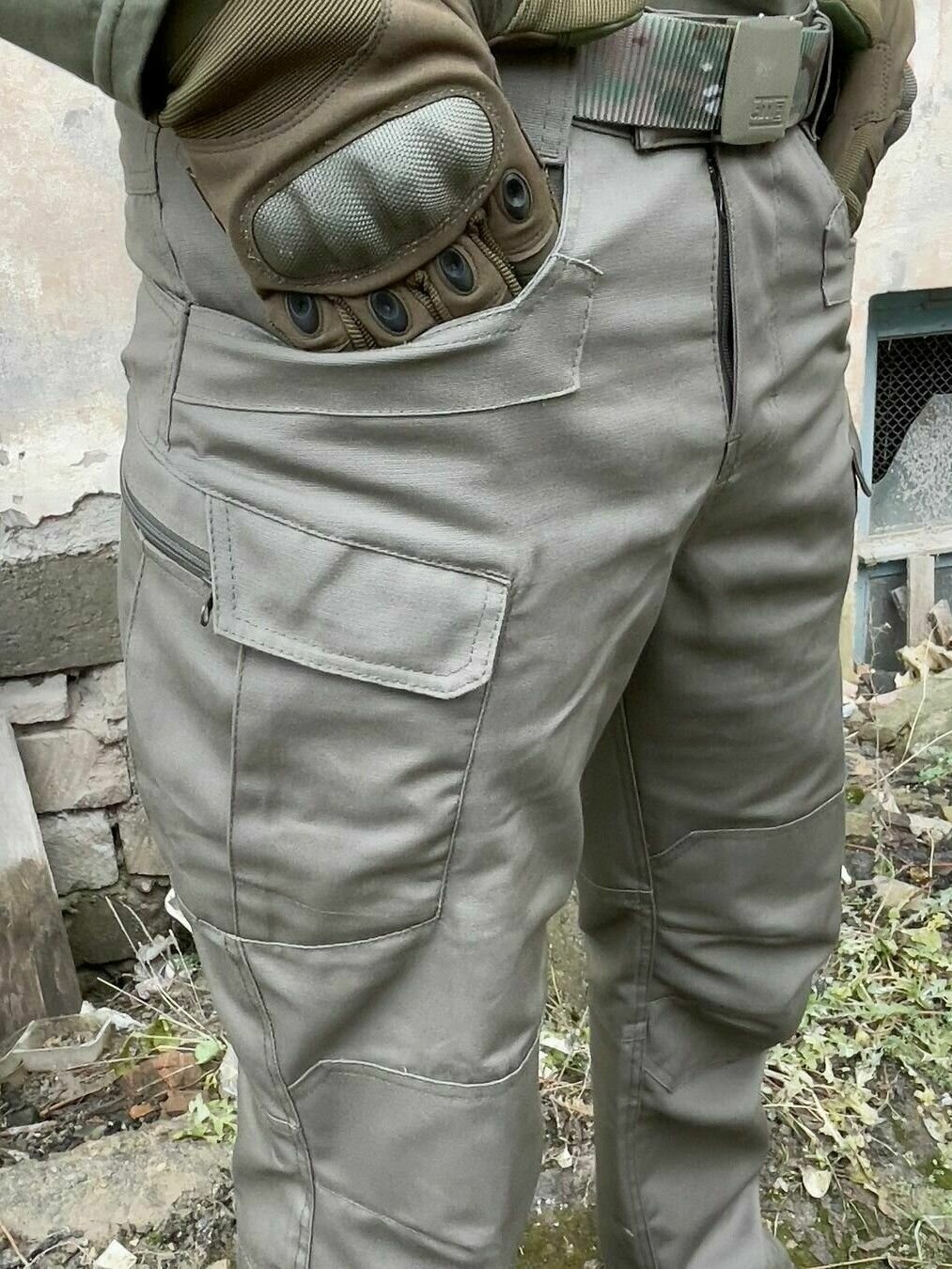 Брюки Страйкер Олива канвас — фото 1