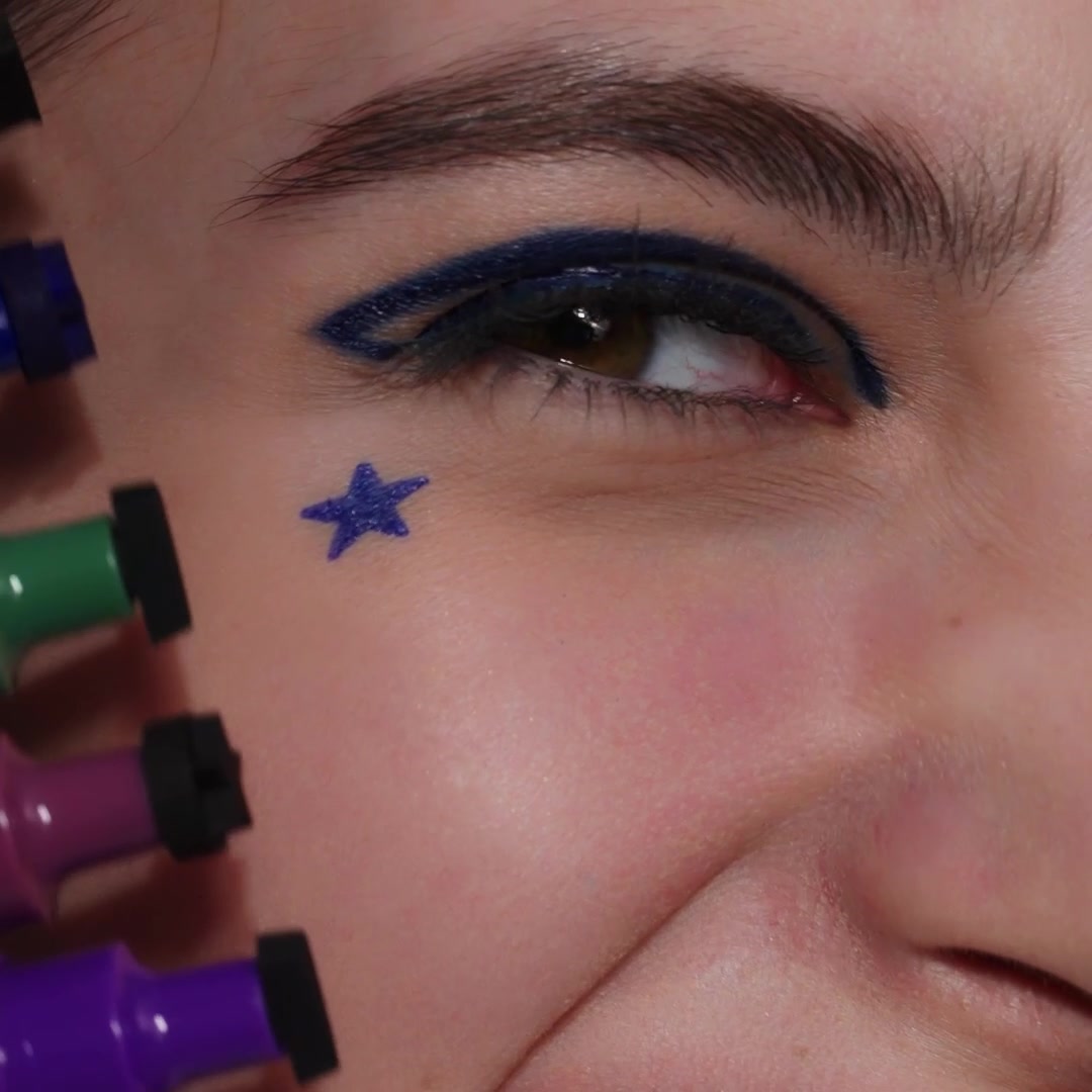Funky Monkey Маркер для глаз со штампом Stamp eyeliner тон 05 фиолетовый — фото 1