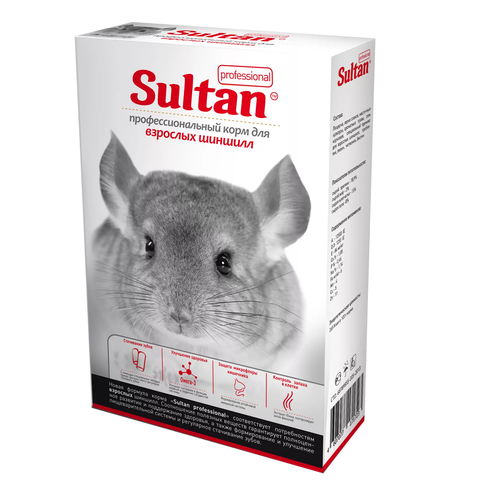 Sultan Premium Professional Корм для взрослых шиншилл 1кг 478₽