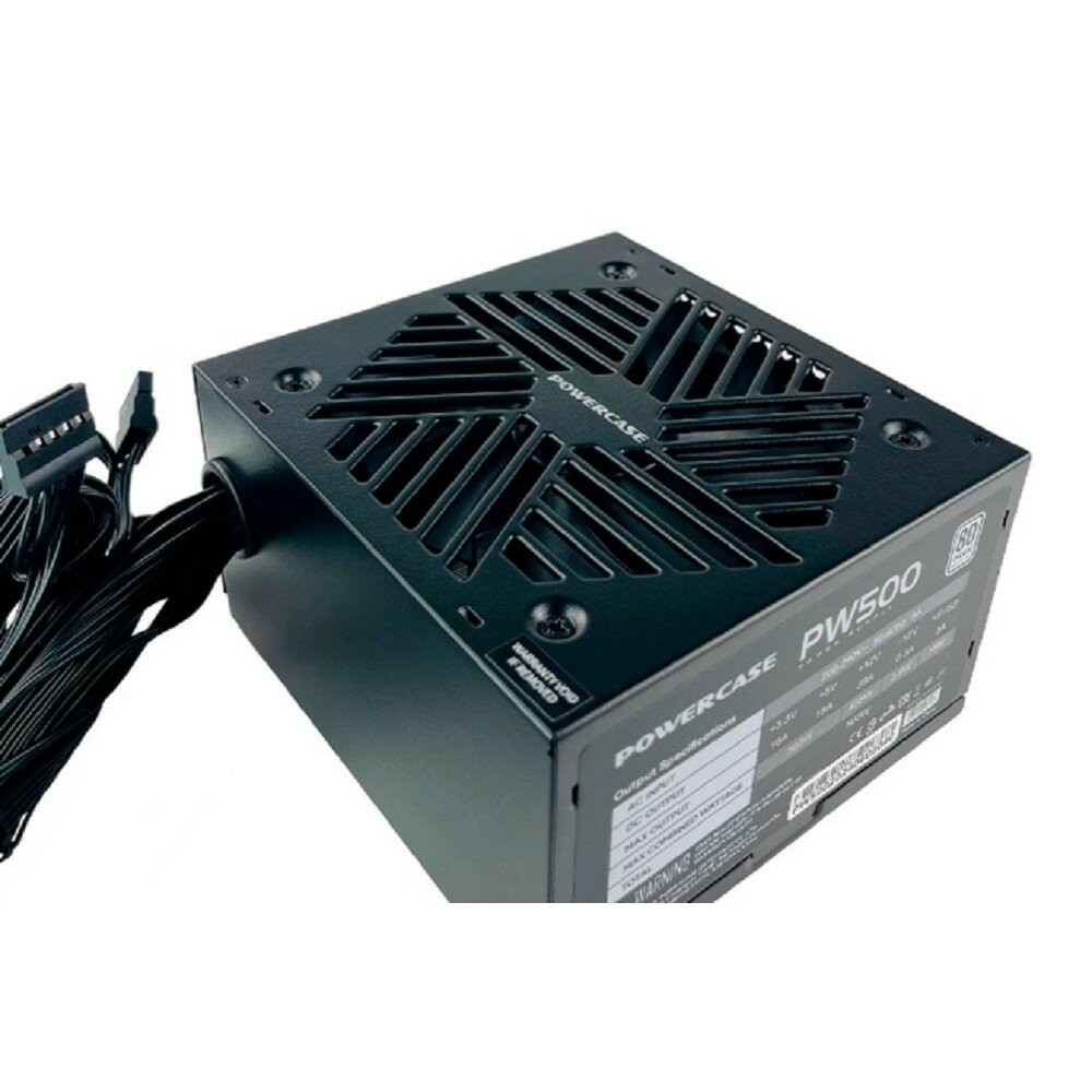 Powercase Блок питания PW500 80 Plus, ATX 2.31, 500W, APFC, DC-DC, 120mm Fan PS-500W-DC — фото 1