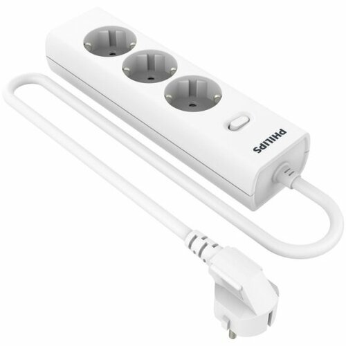 Сетевой фильтр Philips 3 Розетки кабель - 2M белый 1260₽