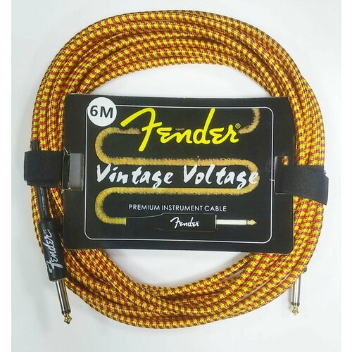 Кабель гитарный Vintage Voltage 6м красно-жёлтый 987₽