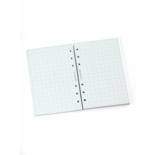 Сменный блок листов для блочной тетради А6 в клетку, на 6 колец. Подходит для ежедневников и тетрадей J. Audmorr