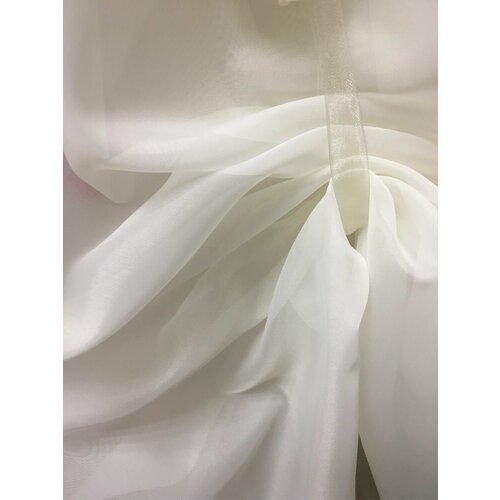 Вуаль премиум-класса с утяжелителем, молочный цвет, отрез от 1 м