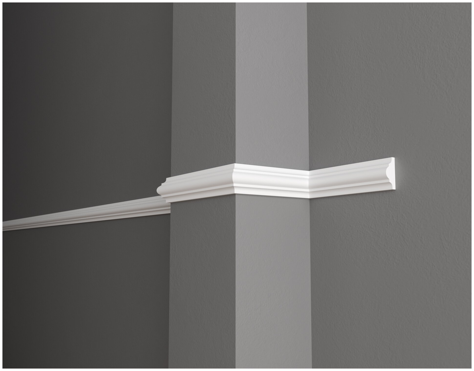 Молдинг Decor Dizain DD002 дюрополимерный влагостойкий под покраску длина 2 м 1 шт.