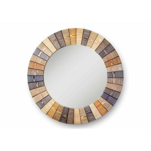 Зеркало настенное MYSUNNYHOME, широкое, 72 см, коричневый