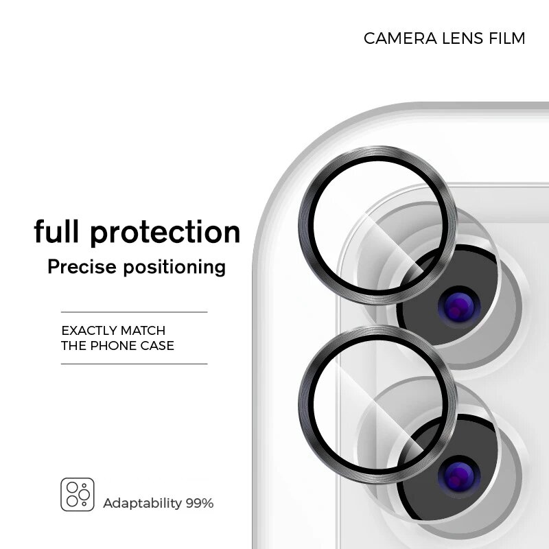 Кольцо из закаленного стекла из алюминиевого сплава для камеры Xiaomi Poco M6 Pro M6pro 4G, защитная пленка для экрана объектива на poko Little M 6Pro, black, For Poco M6 Pro 4G — фото 1