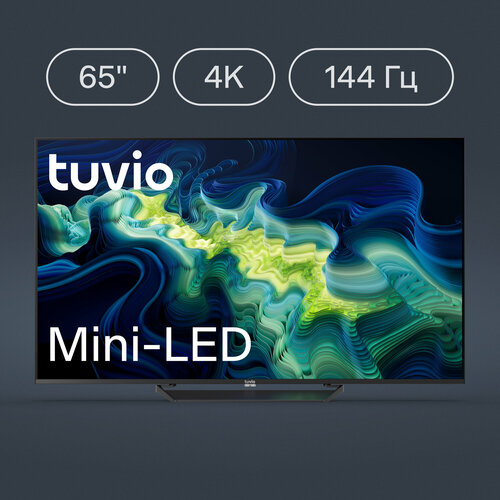 65 Телевизор Tuvio 4К ULTRA HD Mini-LED Frameless на платформе Google TV TM65UFBCV5 черный 106643₽