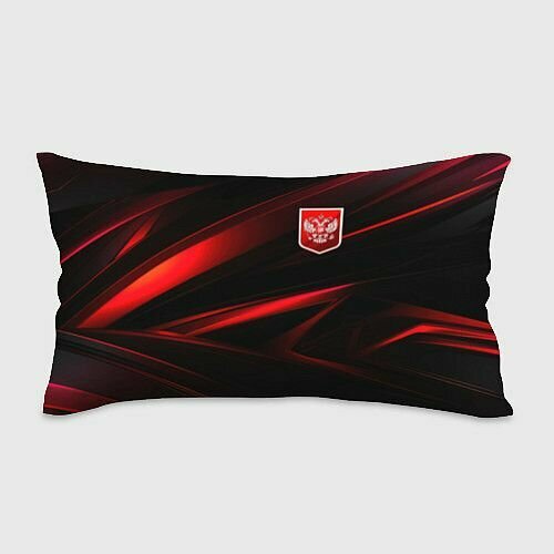 Герб России красный и черный фон Прямоугольная подушка