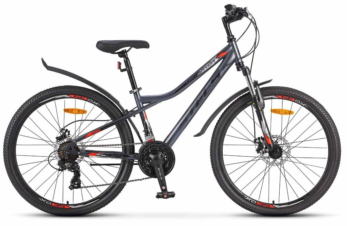 Велосипед горный STELS Navigator 510 26 MD V010 (м), 16" антрацитовый/красный