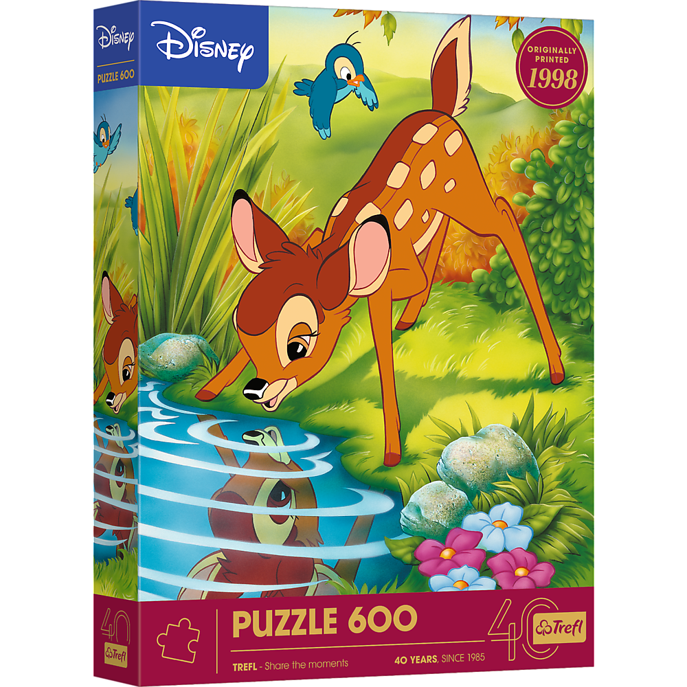 Пазлы 600 деталей "40 лет Trefl - Бэмби"