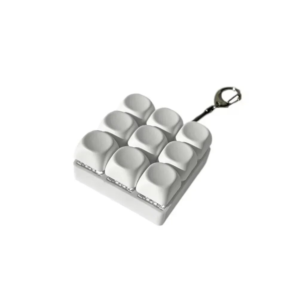Белый колпачок для клавиатуры брелок 4/9 клавиш, 9 Keyboard