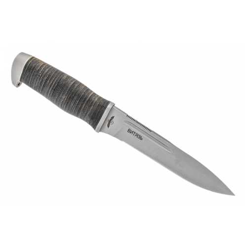 Нож Витязь 170 мм Мелита-К, рукоять кожа/латунь, покрытие антиблик (туристический)