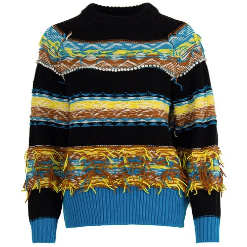 вязаный свитер Essentiel ALESSIA черный+принт m