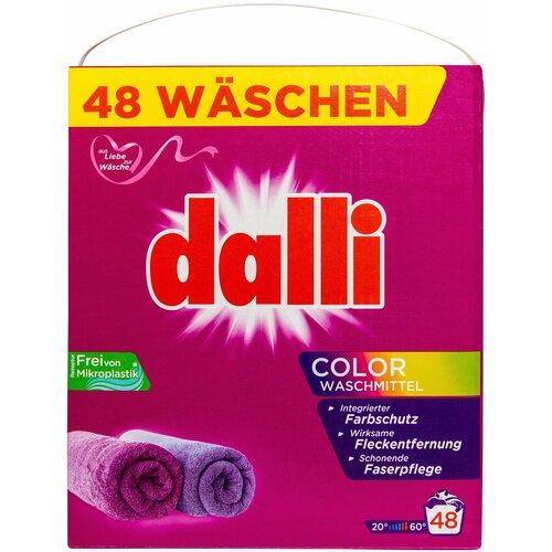 Стиральный порошок Dalli Color для цветного белья, 3,12 кг, 48 стирок