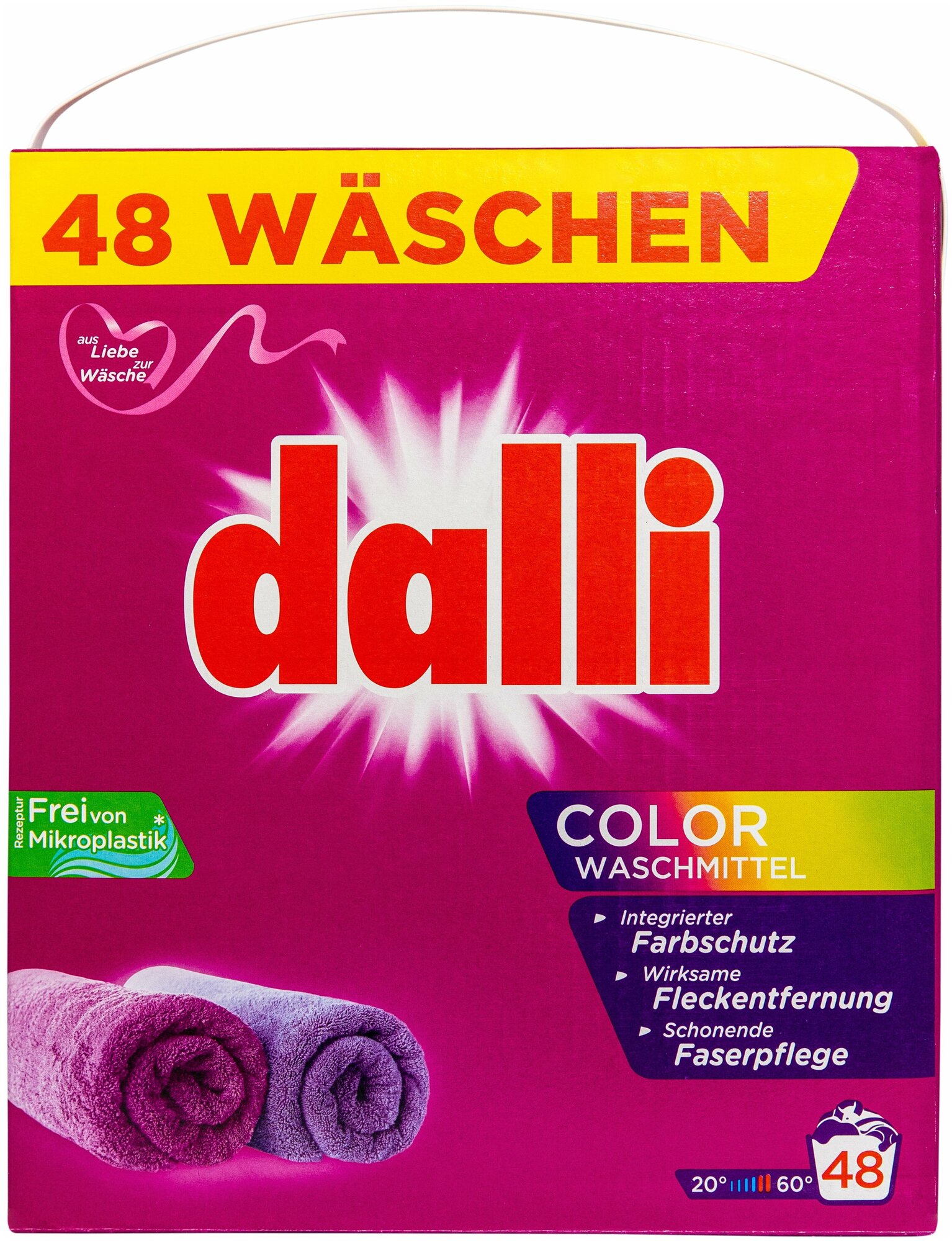 Стиральный порошок Dalli Color для цветного белья, 3,12 кг, 48 стирок