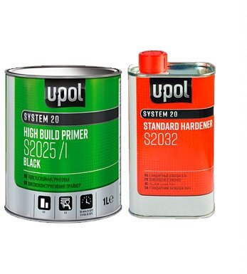 Грунт наполнитель U-POL S2025 High Build Primer 4:1 UHS белый 1 л. с отвердителем S2030/SM 0,25 л.