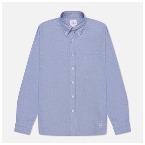 фото Мужская рубашка uniform experiment sleeve paneled big b.d. голубой, размер s