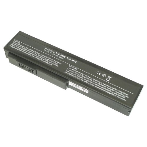 Аккумулятор для ноутбука Asus M50, M60, G50, G51, L50, X55, Pro56, Pro72, N43S, N52, N61, X64, X62, Pro62 Series. 11.1V 5200mAh A32-M50, A33-M50 аккумуляторная батарея ibatt ib u1 a160h 5200mah для asus x5ms n52d n52da lamborghini vx5 n52s pro b43v n52j pro advanced b43v n52a n52sv n52v n52jf n53s n53 n53sv n61 n61vg m50s n61d n53sm n61da m50vm n61jv m50vc n53jg