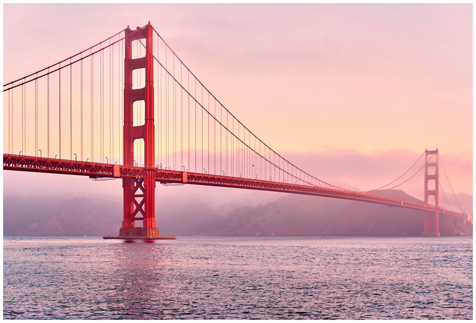 Фотообои URBAN Design Мост Золотые Ворота в Сан-Франциско на рассвете, 400 x 270 см