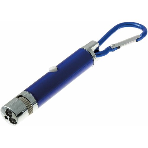 Указка лазерная с фонариком для игры с кошкой ZooOne, синяя (1 шт)