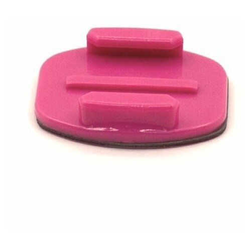 Плоская платформа на скотче 3М для крепления GoPro на ровные поверхности, розовая