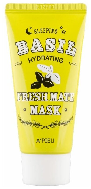 Ночная маска для лица A`PIEU FRESH MATE MASK увлажняющая с экстрактом базилика и баобаба 50 мл