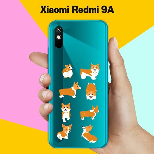 Силиконовый чехол 8 Корги на Xiaomi Redmi 9A силиконовый чехол хороший корги на xiaomi redmi 9a