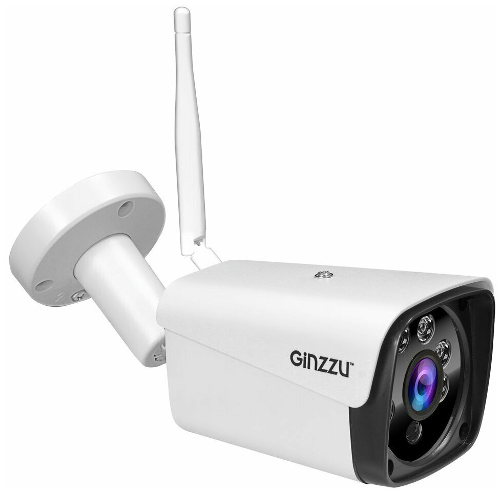 Камера Ginzzu HWB-4301A, WiFi 3.0Mp , 3.6mm,IR 30м,IP66,мет. Для компл