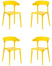 Комплект стульев для кухни TetChair TON (mod. PC33), 4 шт, пластик, жёлтый