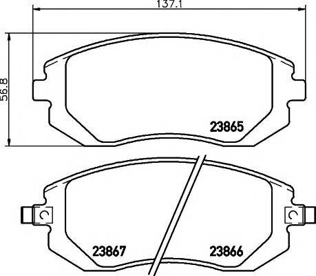 Колодки дисковые передние для subaru forester 2.0 02 /legacy 2.5i 4wd 96-99 Textar 2386501