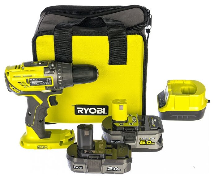 R18DD3-252S Дрель-шуруповерт Ryobi R18DD3-252S ONE+ - фотография № 3