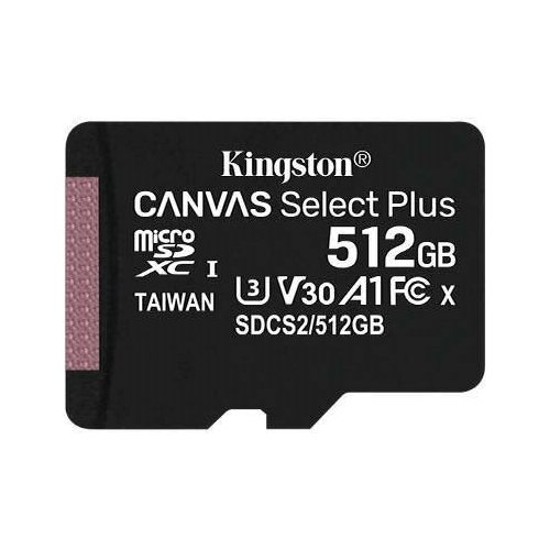 Карта памяти microSD 512GB Kingston microSDXC Class 10 UHS-I U3 Canvas Select Plus SDCS2/512GBSP