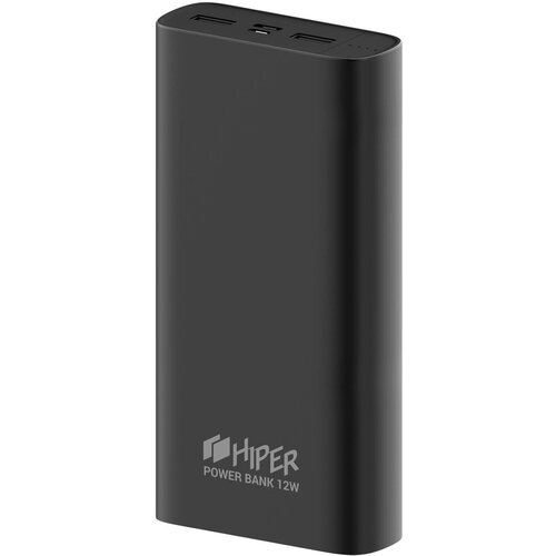 внешний аккумулятор power bank hiper sm10000 10000мaч черный [sm10000 black] Портативный аккумулятор HIPER Metal 20K 20000 mAh, black