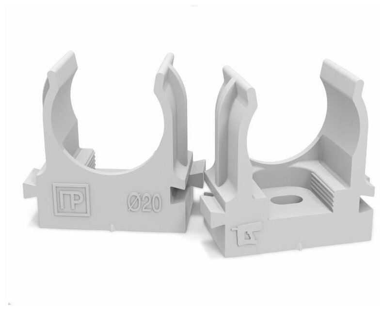 фото Держатель для монтажного пистолета (клипса) d20мм в п/э сер. Промрукав PR13.0120