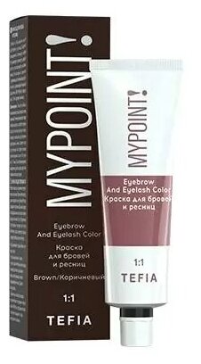 Tefia MyPoint Eyebrow And Eyelash Color 25мл, коричневый, 25 мл, 60 г