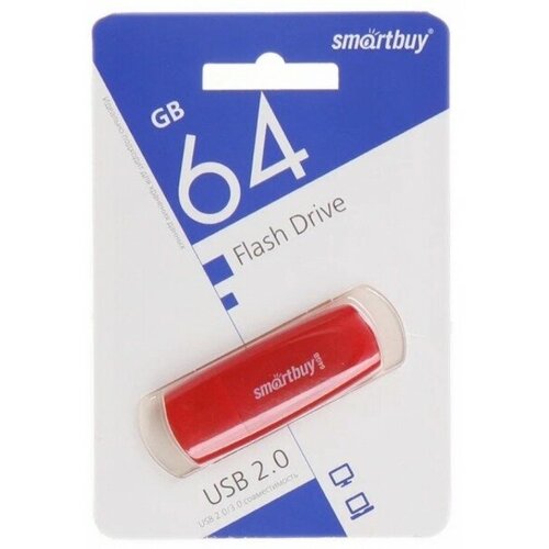 Память Flash USB 64 Gb Smart Buy Scout Red