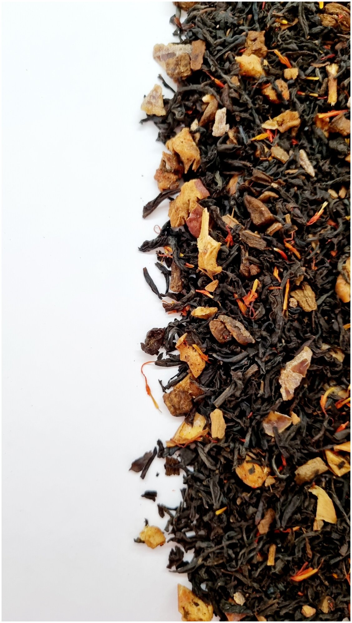 Черный чай Винтаж Ванильное небо листовой ароматизированный 50 грамм - фотография № 3