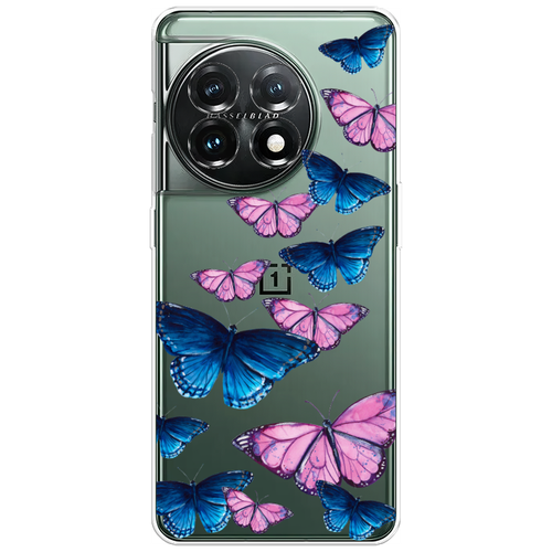 Силиконовый чехол на OnePlus 11 / Ван плюс 11 Полет бабочек, прозрачный силиконовый чехол на oneplus 11 ван плюс 11 всявотца прозрачный