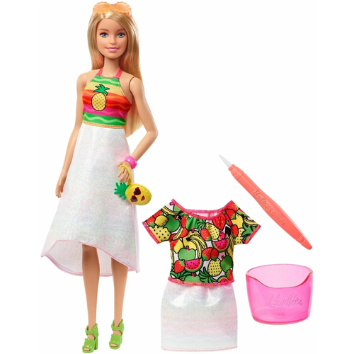 кукла barbie crayola fruit design gbk18 Кукла Barbie Крайола Радужный фруктовый сюрприз, 29 см, GBK17 (GBK18)