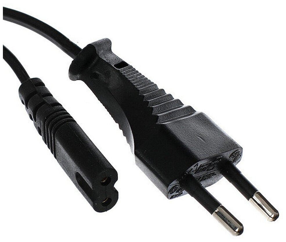Кабель для аудио-видео техники IEC-320-C7--розетка 220V 2-pin TELECOM 0.5м  черный