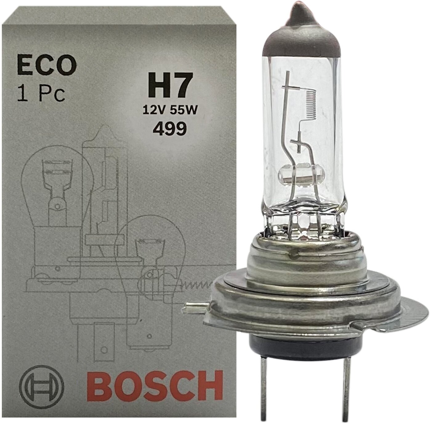 Лампа H7 12V 55W PX26d (BOSCH) Standart/Werkst — купить в интернет