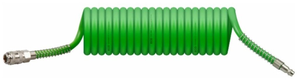 Шланг полиурет. спиральный ф 8/12 мм c быстросъемн. соед. ECO (длина 5 м) (AHU-0580)