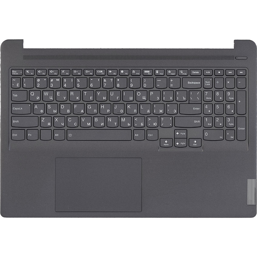 Клавиатура (топ-панель) для ноутбука Lenovo IdeaPad 5 Pro-16ACH6 темно-серая с темно-серым топкейсом клавиатура для ноутбука lenovo ideapad 5 pro 16ach6 серая p n sn21b41042 lcm20l3