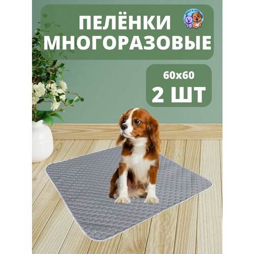 Пеленка многоразовая 60х60 см-2шт.