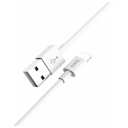 Дата-кабель Hoco X23 USB-Lightning, 1 м, белый кабель hoco x23 skilled lightning l 1m белый