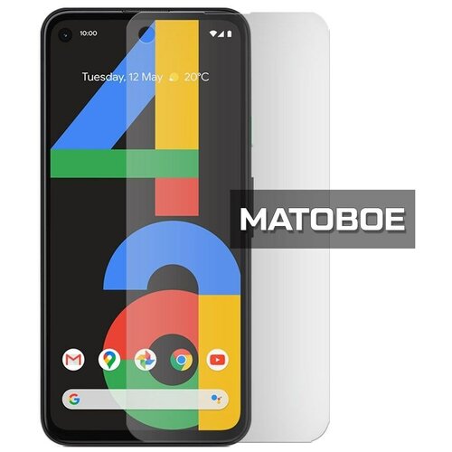 Стекло защитное гибридное матовое Krutoff для Google Pixel 4a защитное стекло для смартфона krutoff google pixel 4a 5g