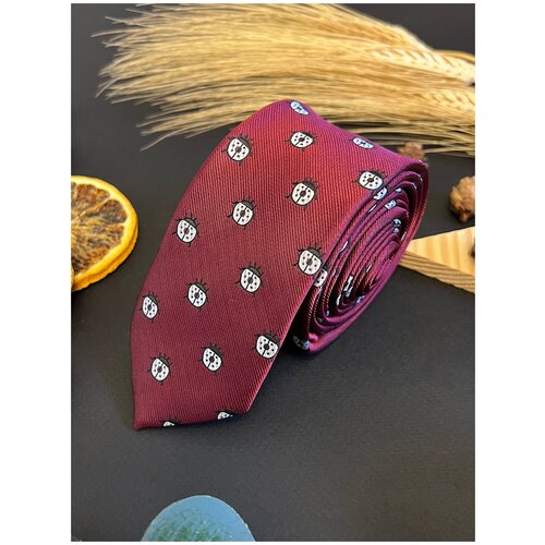 Галстук 2beMan, бордовый мужской галстук из бамбукового волокна 6 см