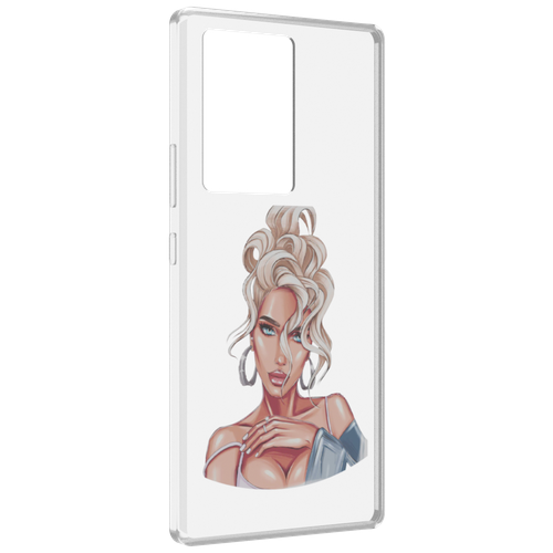 Чехол MyPads красивая-блондинка женский для ZTE Nubia Z40 Pro задняя-панель-накладка-бампер